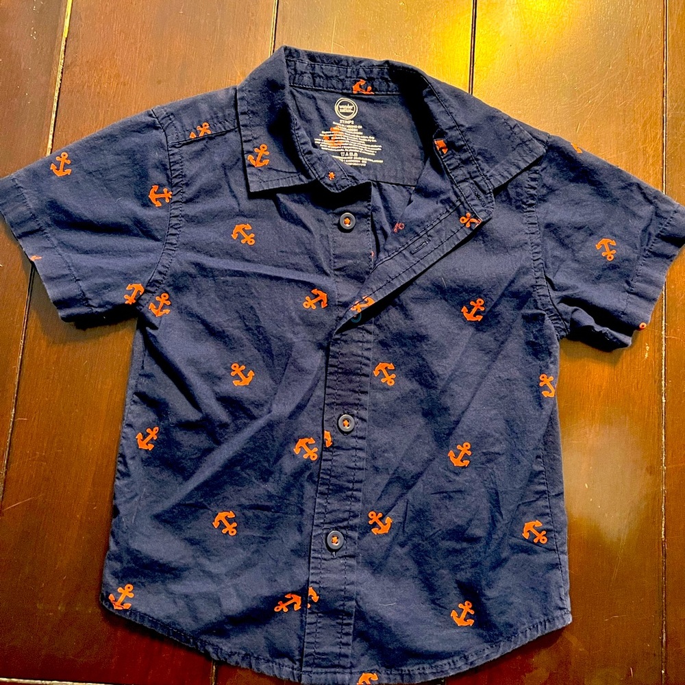Wonder nation button down shirt